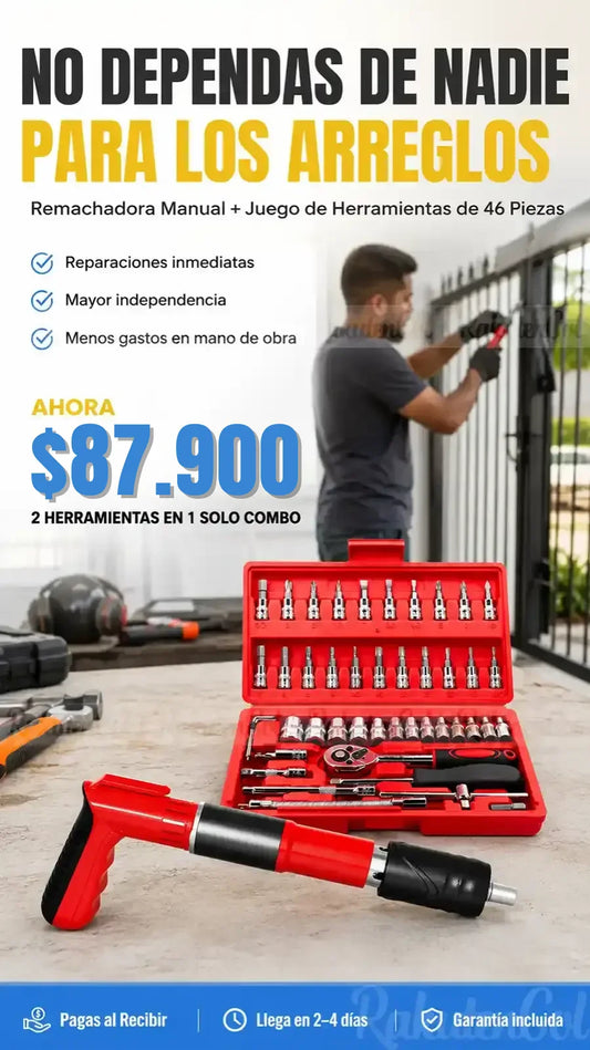 Remachadora + Juego de Copas